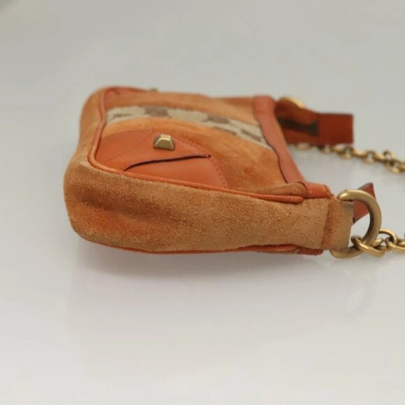 GUCCI GG Canvas Chain Accessory Pouch Orange - Picture 4 of 15